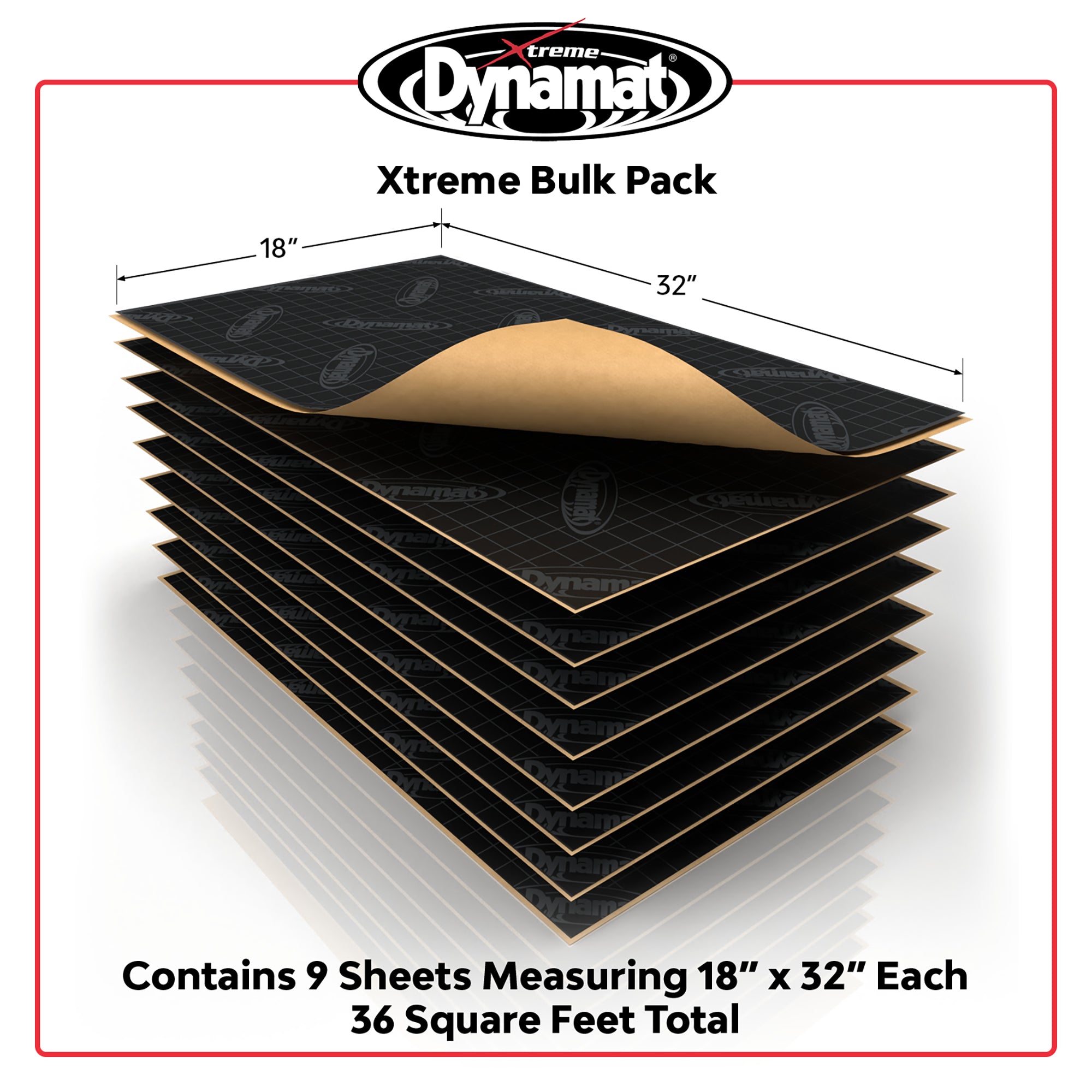 Dynamat Xtreme Sound Deadening Car Insulation Bulk Pack