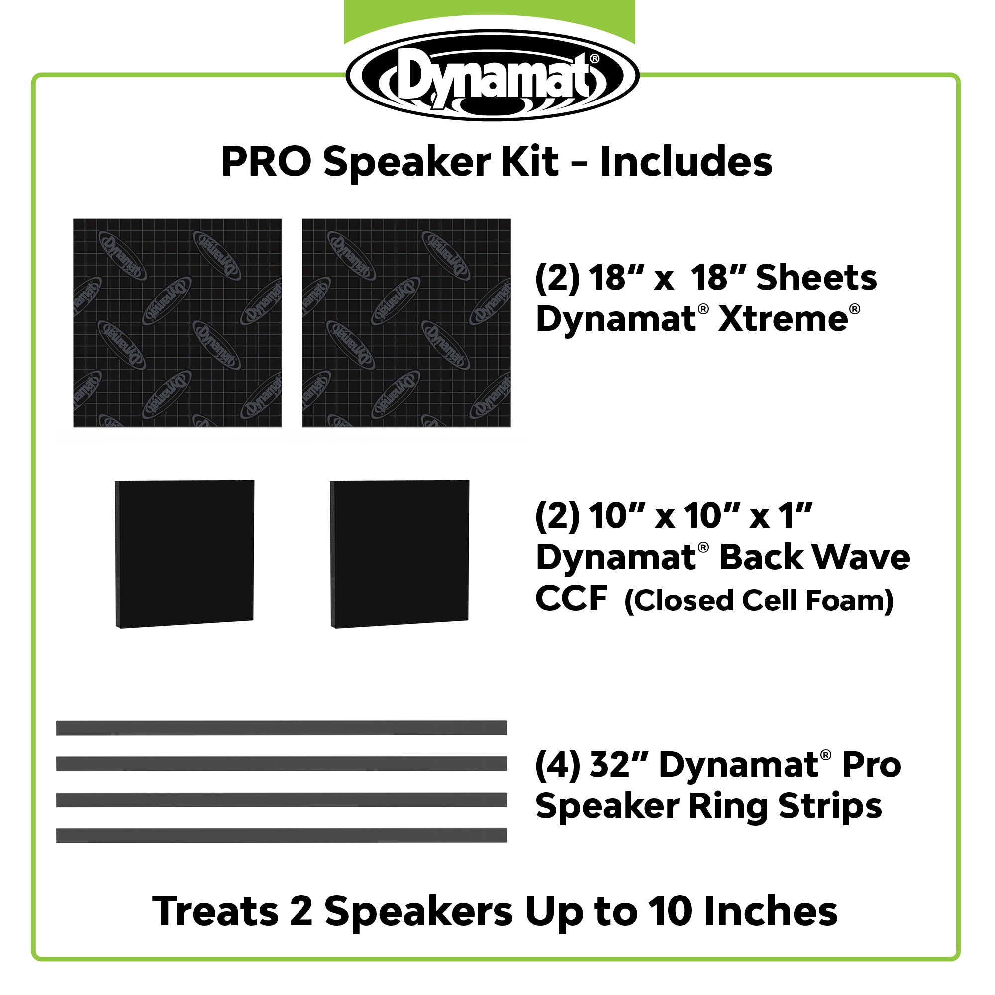 Dynamat PRO Speaker Kit Sound Deadening & Speaker Enhancement