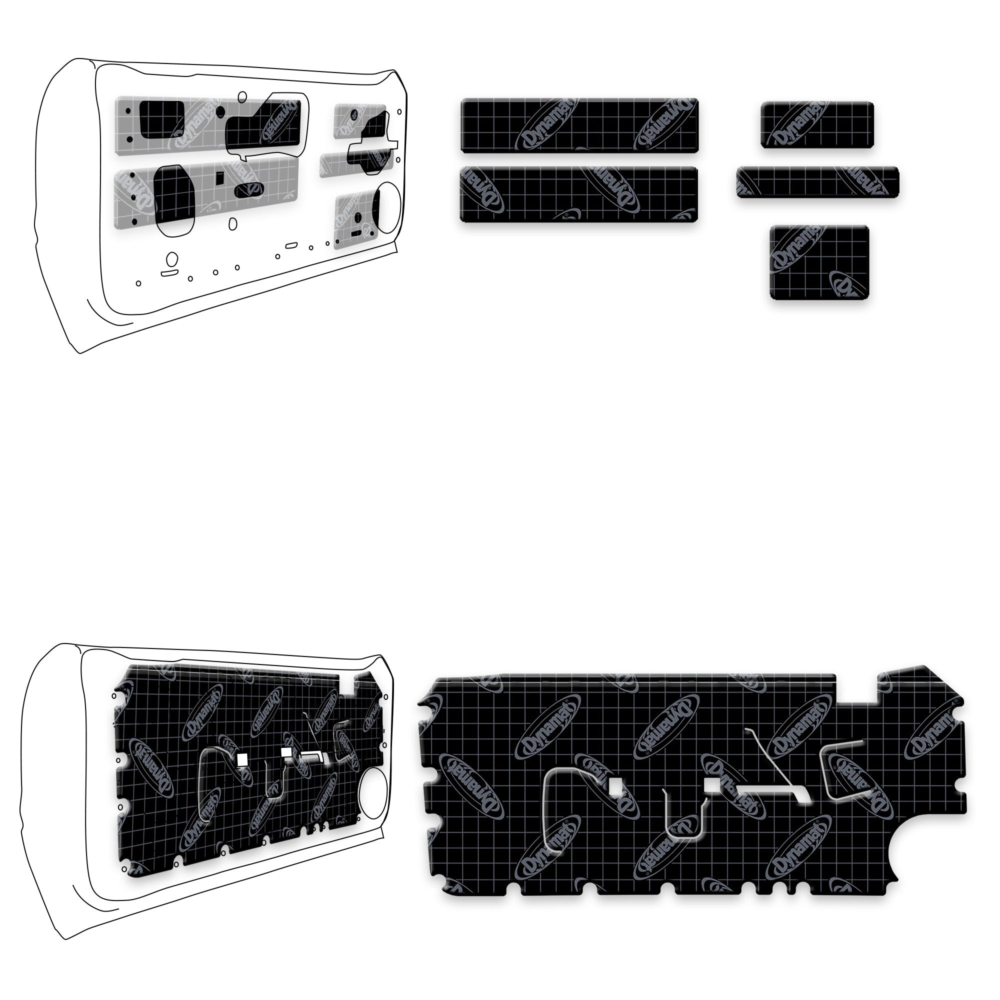 1979-1993 Ford Mustang Door Sound Deadening Kit-Dynamat