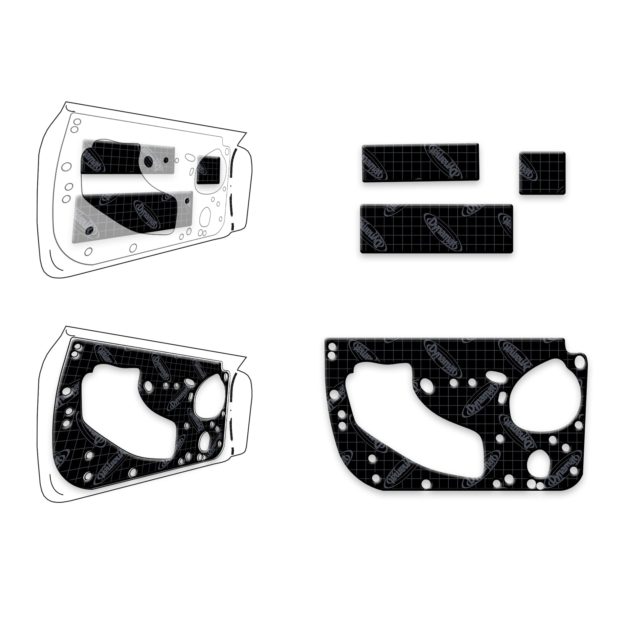 2021+ Ford F-150 Custom Cut Sound Deadening 4-Doors Kit - XFO F14