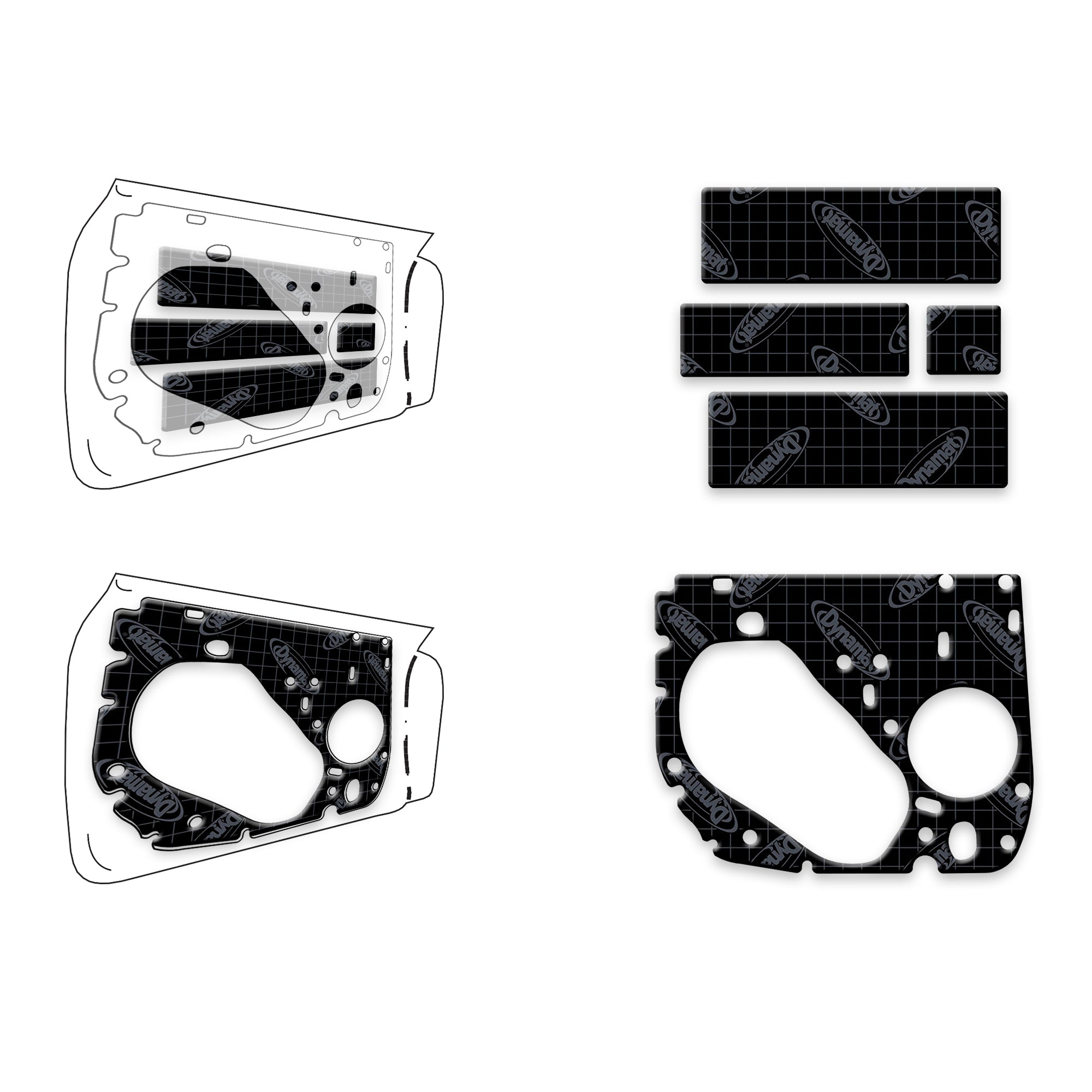 2021+ Ford F-150 Custom Cut Sound Deadening 4-Doors Kit - XFO F14