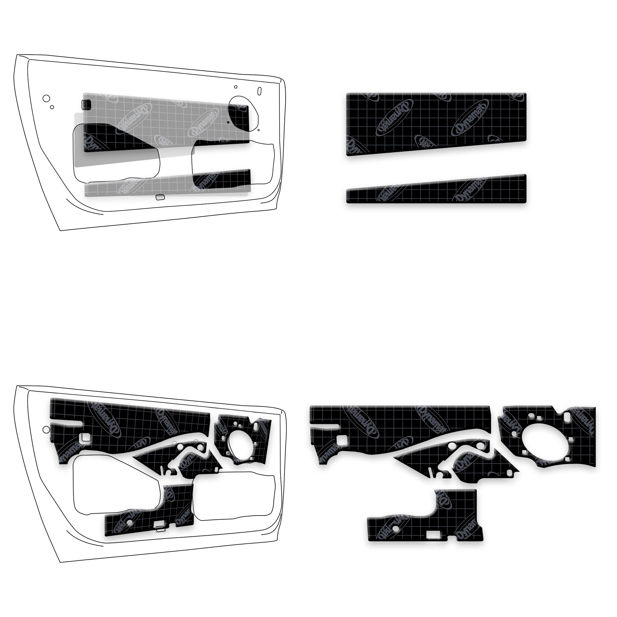 2005-2014 Ford Mustang Door Kit Dynamat custom cut kit