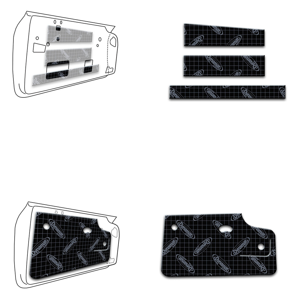 1956-62 Corvette Dynamat Sound Deadening Custom Cut Door Kit - XGM C1 D