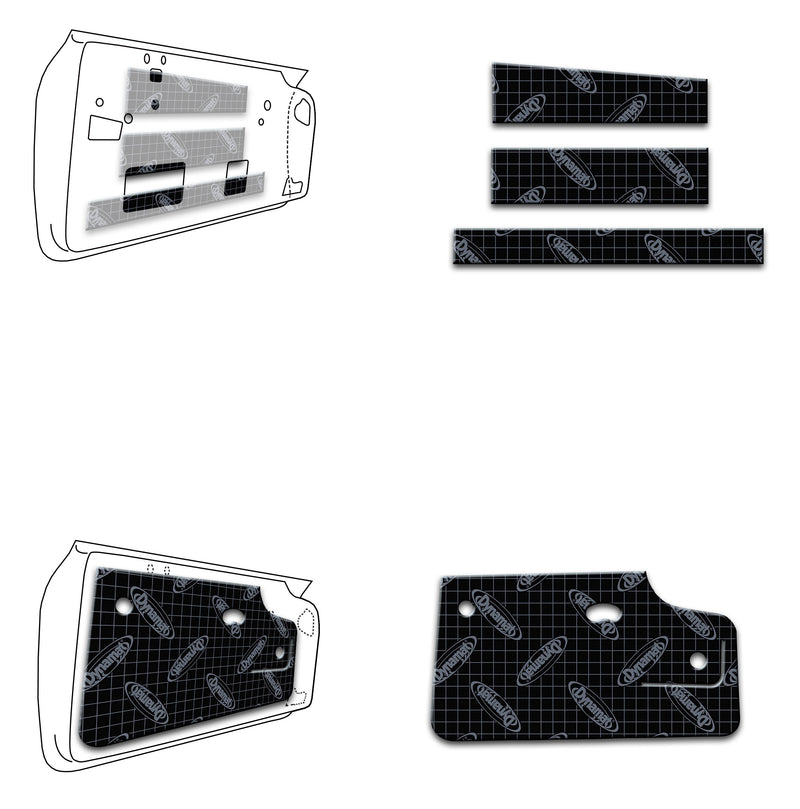 1956-62 Corvette Dynamat Sound Deadening Custom Cut Door Kit - XGM C1 D
