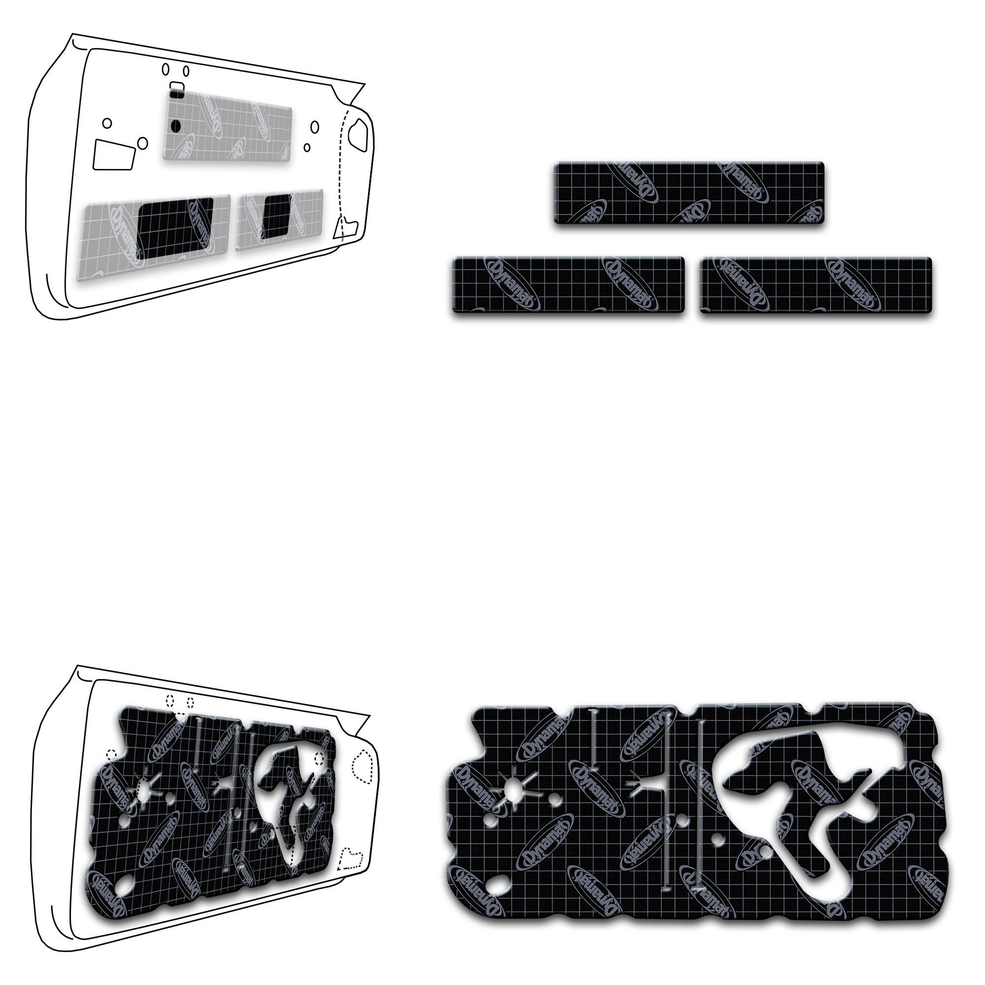 1967 Camaro / Firebird Dynamat Xtreme Sound Deadening Door Kit - XGM F