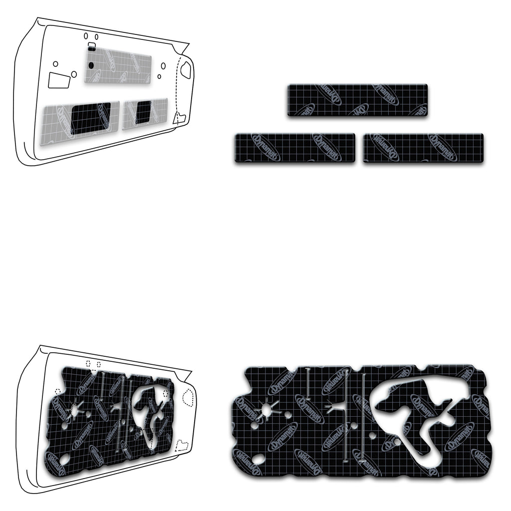 1967 Camaro / Firebird Dynamat Xtreme Sound Deadening Door Kit - XGM F1 D2