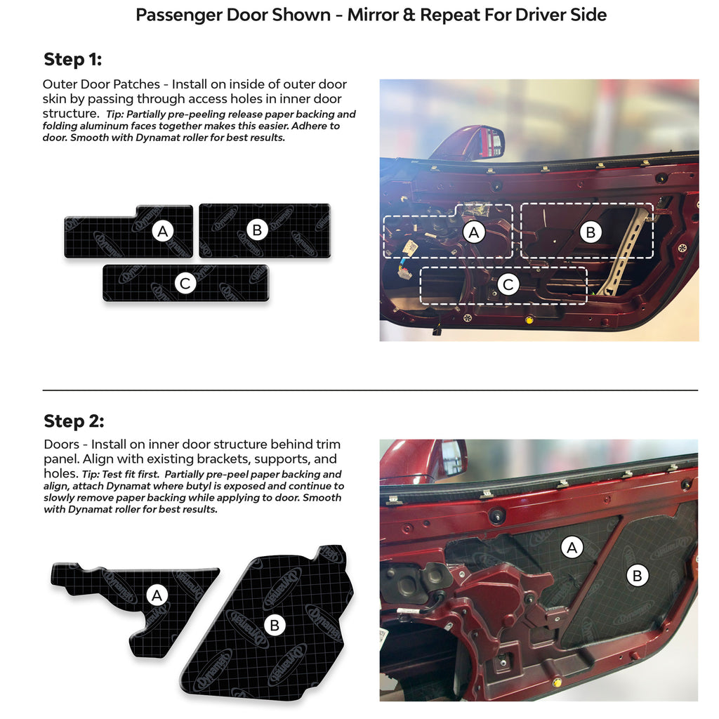 2014-2019 GM C7 Corvette Doors Custom Cut Sound Deadening Kit