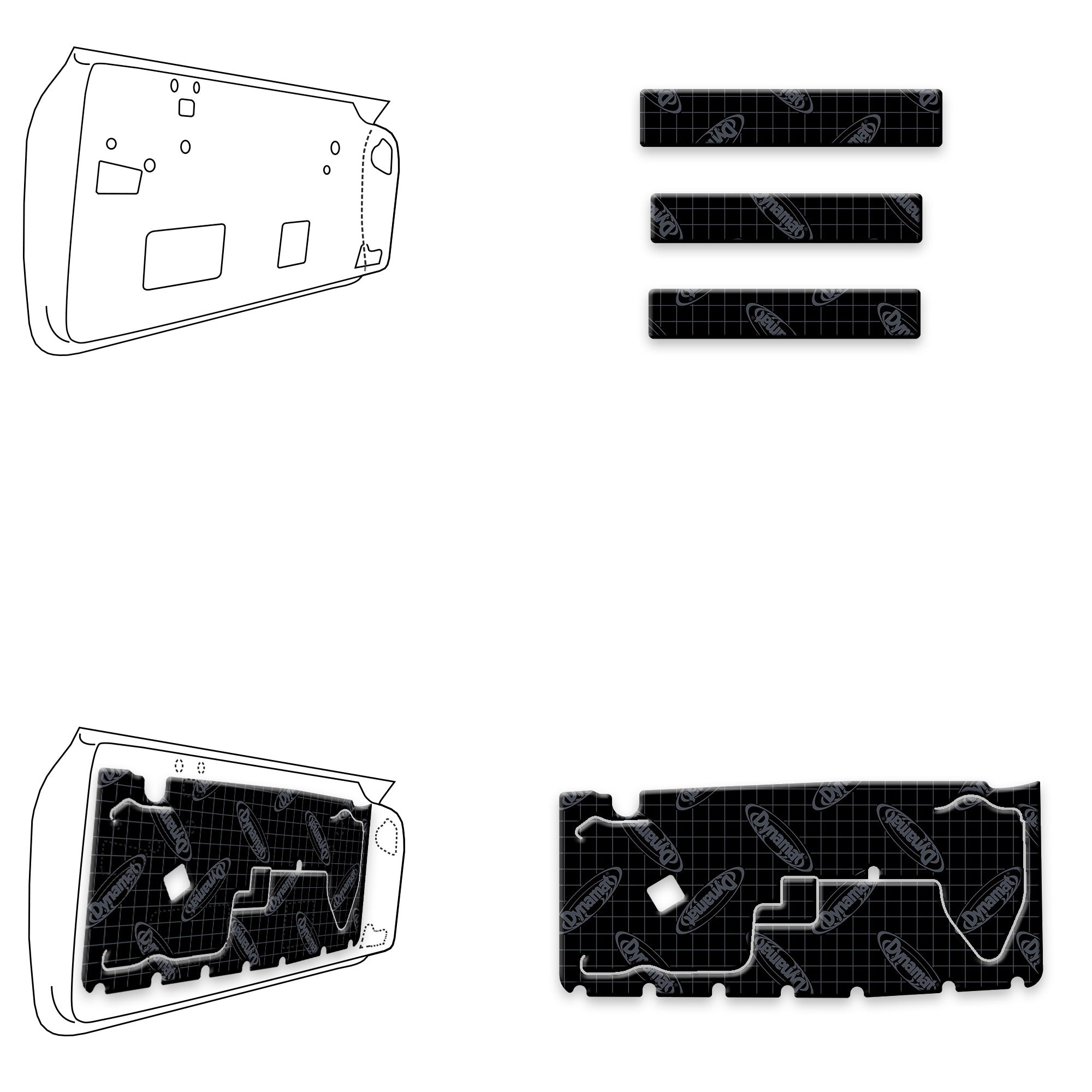 1970-1974 Challenger / Cuda Door Kit - XMO E1 D – Dynamat